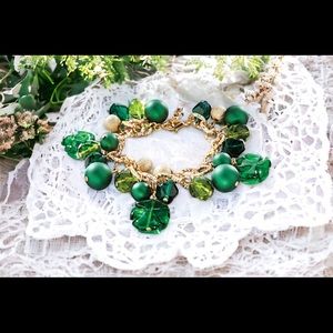 Rare Murano St. Patrick’s Day charm bracelet